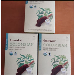Greenwise Organic K-Cups Columbian Coffee 36 (3 boxes of 12) Exp 2024